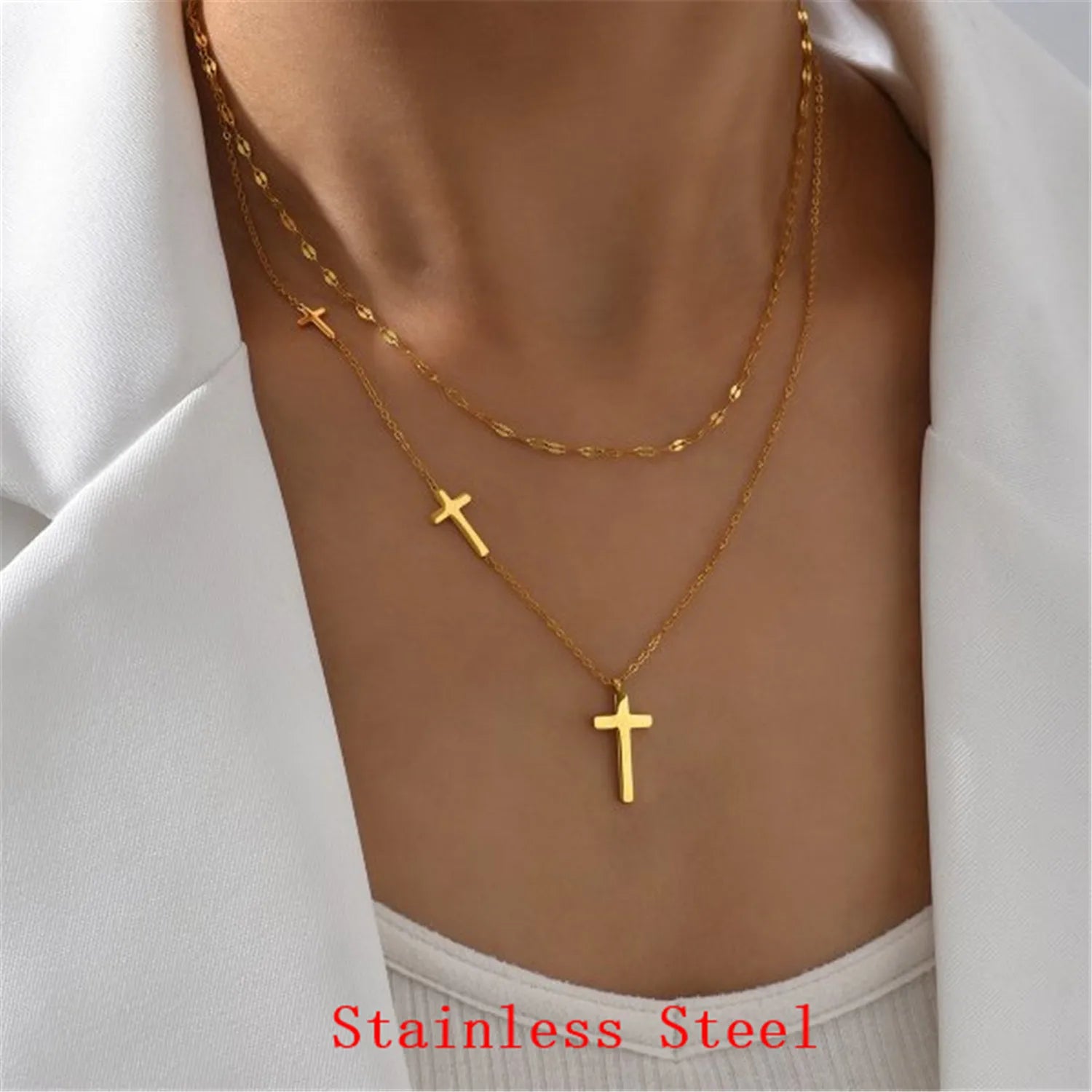 Covenant Layered Cross Necklace