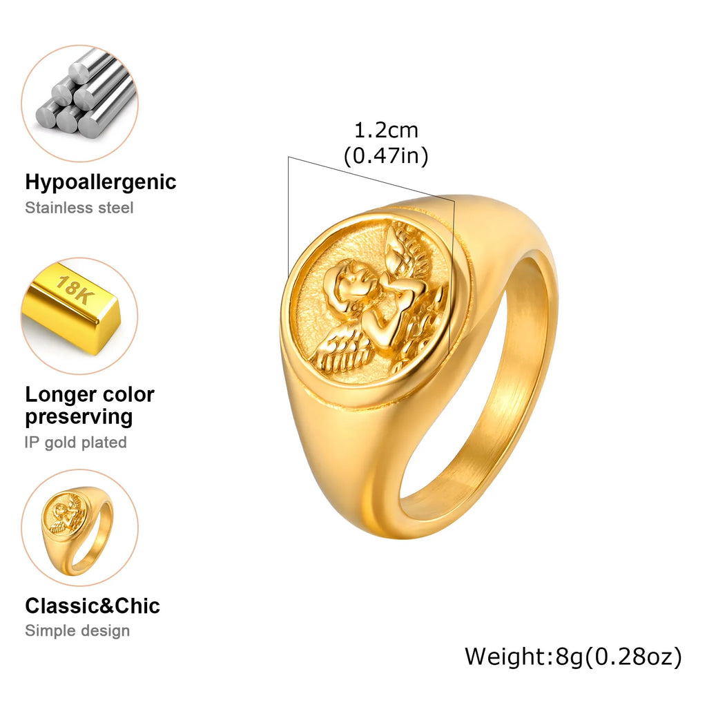 Angel's Watch Signet Ring